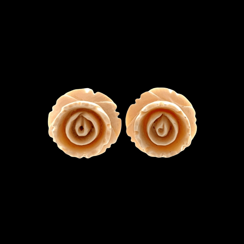 Ivory Rose Post Earrings