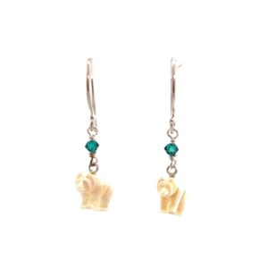 Ivory Leaf Dangle Earrings