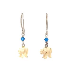 Ivory Leaf Dangle Earrings