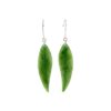Jade Leaf Dangle Earrings