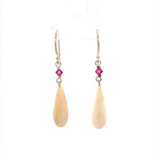 Ivory Teardrop Dangle Earrings