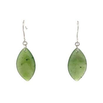 Jade Leaf Dangle Earrings