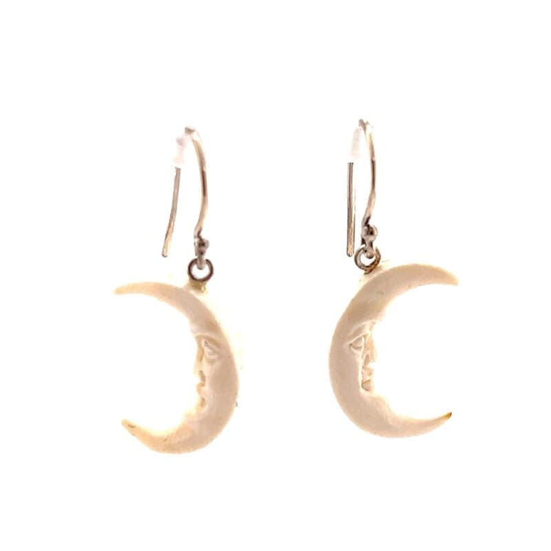 Ivory Moon Dangle Earrings
