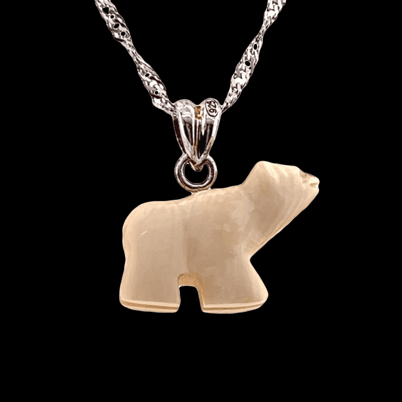 Mammoth Ivory Bear Pendant