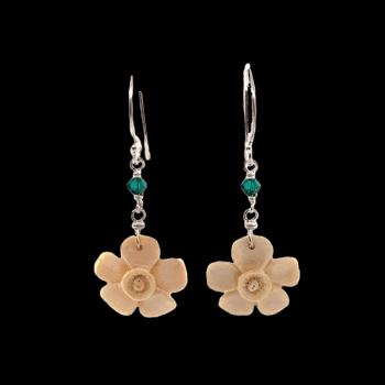 Ivory Forget-Me-Knot Dangle Earrings