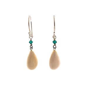 Ivory Teardrop Dangle Earrings
