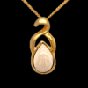 Ivory Gold Plated Teardrop Pendant