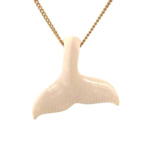 Mammoth Ivory Whale Tail Pendant