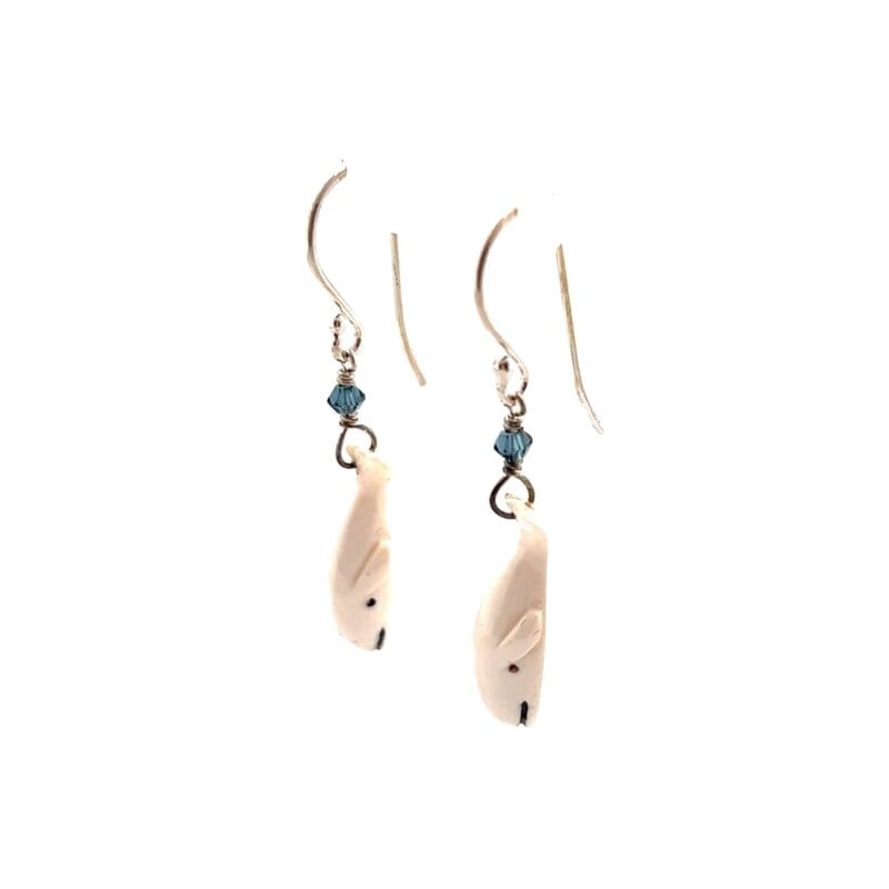 Ivory Whale Dangle Earrings