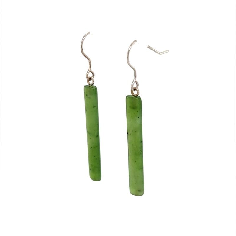 Jade Rectangle Dangle Earrings