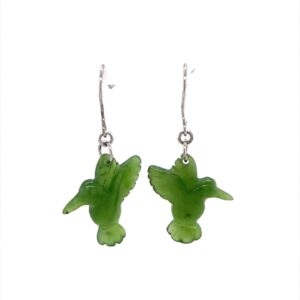Jade Hummingbird Dangle Earrings