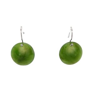 Jade Round Dangle Earrings