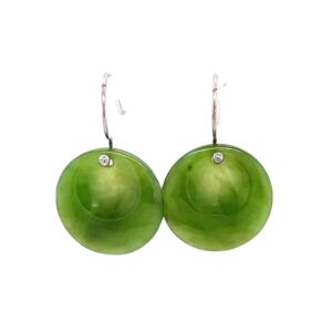 Jade Round Dangle Earrings