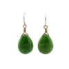 Jade Teardrop Dangle Earrings
