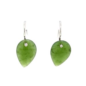 Jade Reverse Teardrop Dangle Earrings