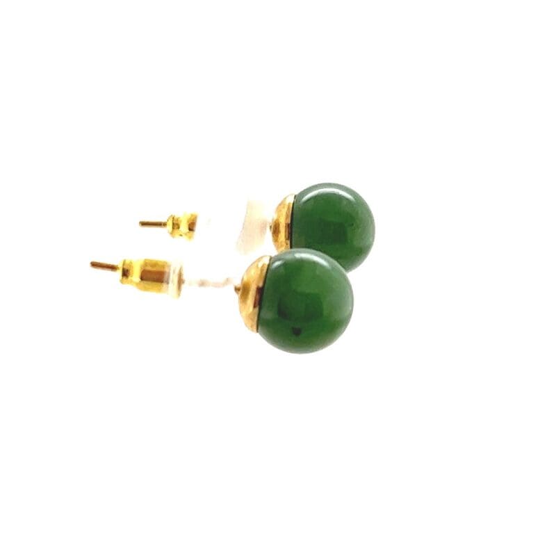 Jade Ball Post Earrings