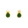 Jade Teardrop Gold Plated Post Earrings