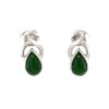 Jade Teardrop Post Earrings