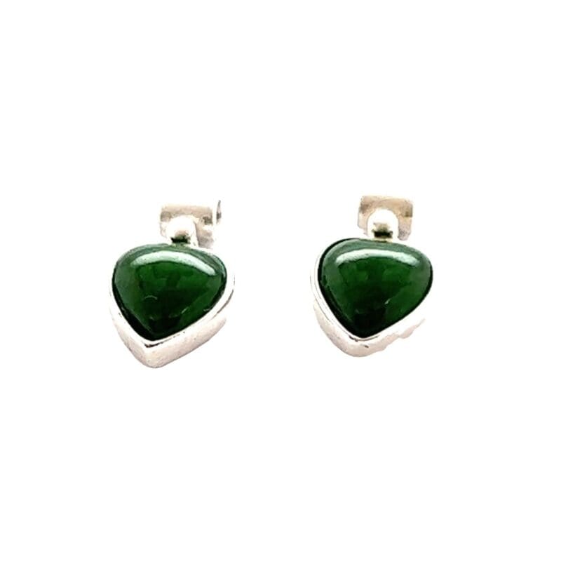 Jade Heart Post Earring