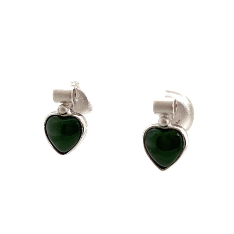 Jade Heart Post Earring