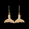 Ivory Whale Tail Gold Plated Dangle Earrings