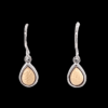 Ivory Teardrop Silver Dangle Earrings