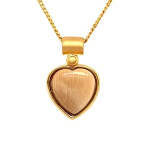 Ivory Heart Gold Plated Pendant