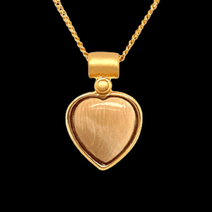 Ivory Heart Gold Plated Pendant