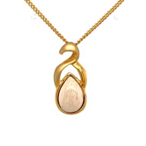 Ivory Gold Plated Teardrop Pendant