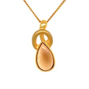 Ivory Gold Plated Teardrop Pendant
