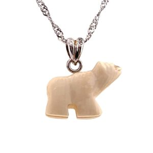 Mammoth Ivory Bear Pendant