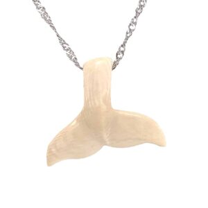 Mammoth Ivory Whale Tail Pendant