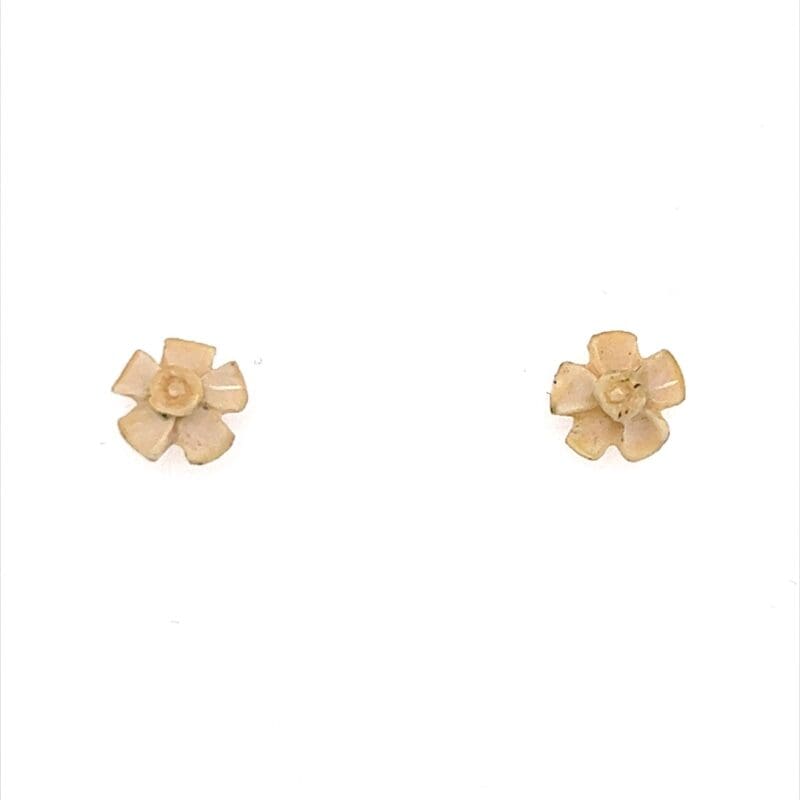 Ivory Flower Post Earrings