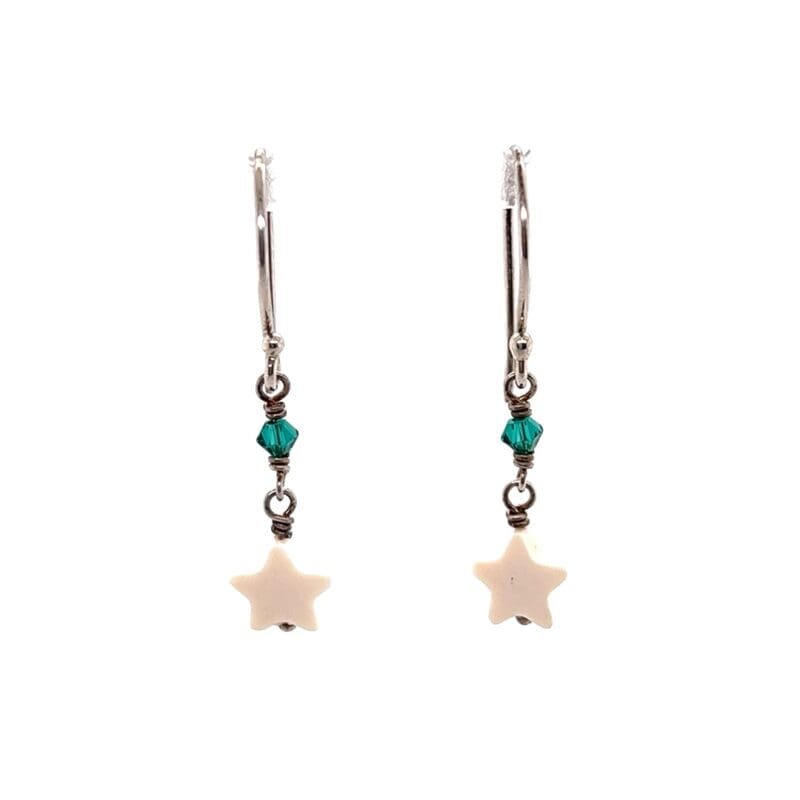 Ivory Star Dangle Earrings