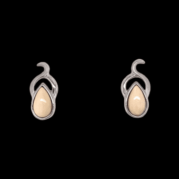 Ivory Teardrop Post Earrings