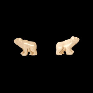 Ivory Bear Post Earrings