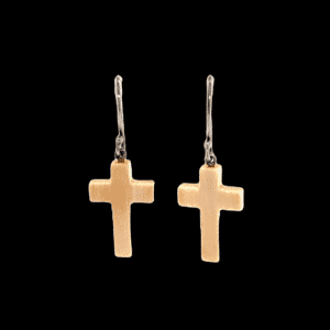 Ivory Cross Dangle Earrings