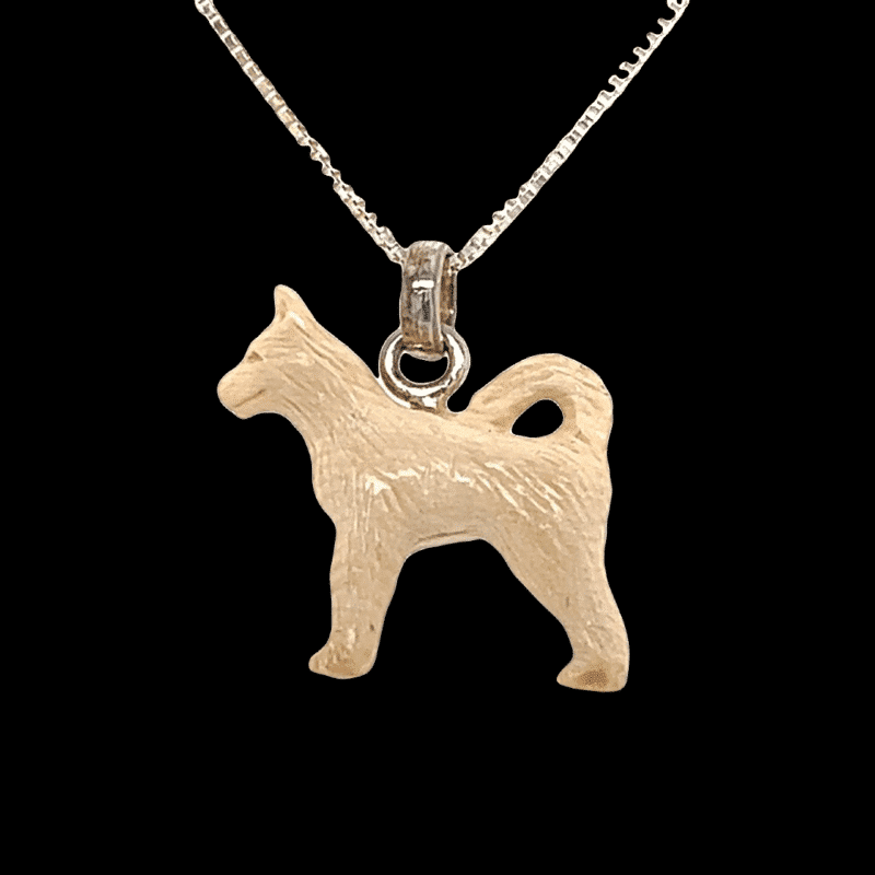 Ivory Sled Dog Pendant