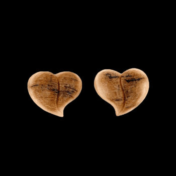 Ivory Heart Post Earrings