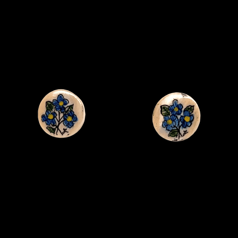 Ivory Tri Forget-Me-Knot Post Earrings
