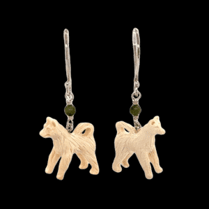 Ivory Sled Dog Earrings
