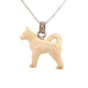 Ivory Sled Dog Pendant