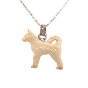 Ivory Sled Dog Pendant
