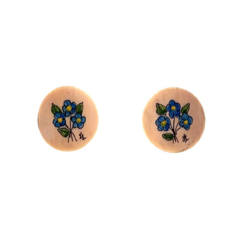 Ivory Tri Forget-Me-Knot Post Earrings