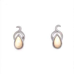 Ivory Teardrop Post Earrings