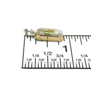 Fleur De Lis, Gold Quartz, Inlaid Diamond Pendant, Alaska Mint