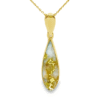 Gold Quartz Tear Drop Pendant, Alaska Mint