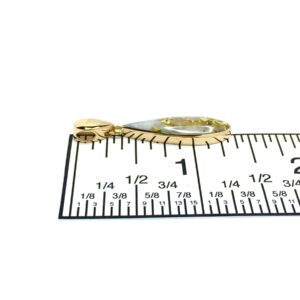 Gold Quartz Tear Drop Pendant