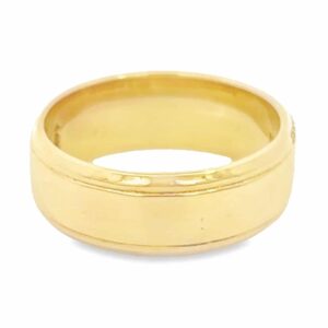 14k Gold Quartz 3 Section Inlaid Band, Alaska Mint