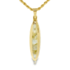 Long Oval Gold Quartz Pendant with Diamond, Alaska Mint